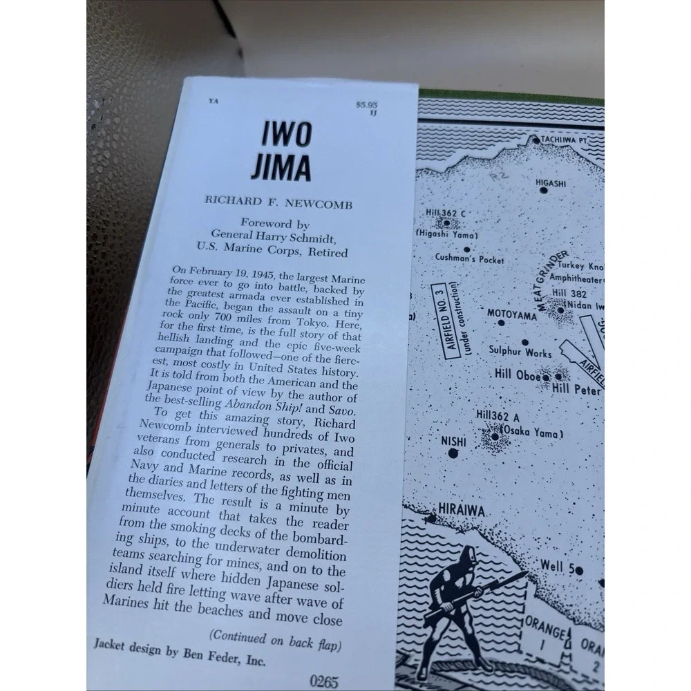 Iwo Jima - 1965 1st Edition Hardcover w/ Dustjacket by Richard F. Newcomb